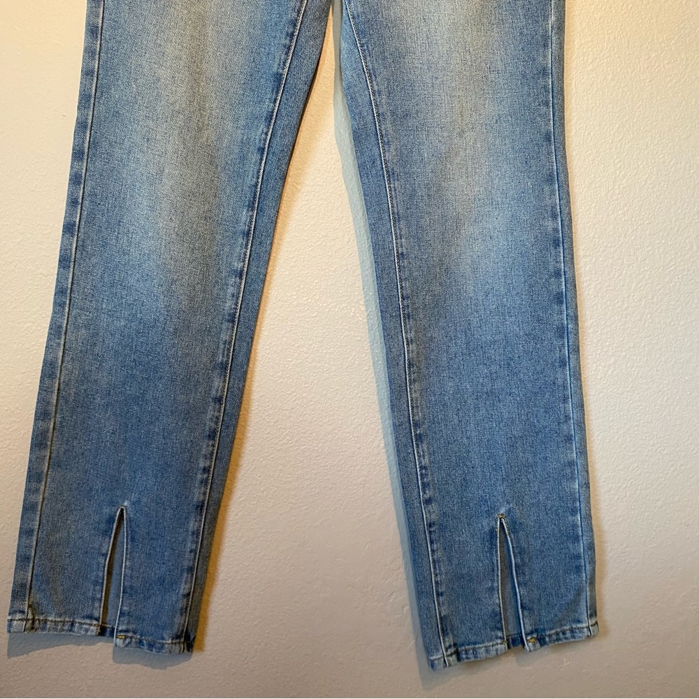 Commense Front Split Hem Classic Straight Leg Jea… - image 5